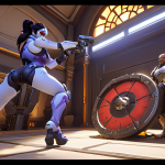 **

Rookie Overwatch 2 team executing a bold strategy against a seasoned team, capturing the David vs. Goliath dynamic, Widowmaker play.

**